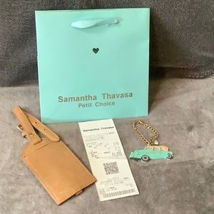 Samantha Thavasa Leather Luggage Tag and Samantha Vega car purse charm